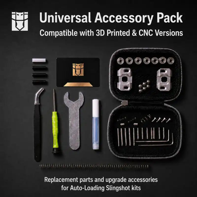 AutoFling universal accessory pack for 3D printed and CNC auto loading slingshot models